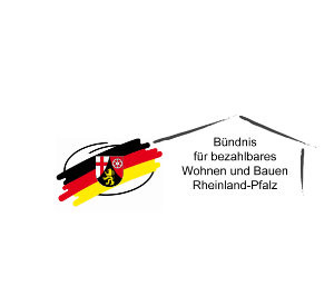 Logo des Bündnisses für bezahlbares Wohnen und Bauen in Rheinland-Pfalz.